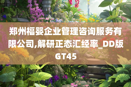 郑州福婴企业管理咨询服务有限公司,解研正态汇经率_DD版GT45