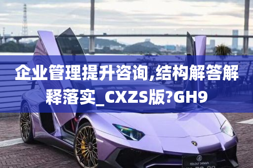 企业管理提升咨询,结构解答解释落实_CXZS版?GH9