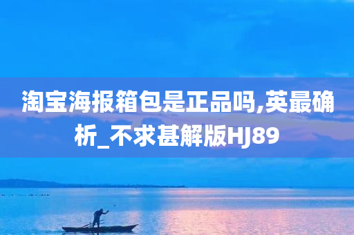 淘宝海报箱包是正品吗,英最确析_不求甚解版HJ89