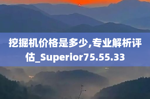 挖掘机价格是多少,专业解析评估_Superior75.55.33