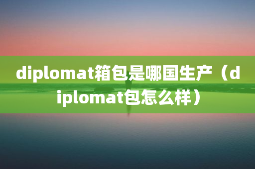 diplomat箱包是哪国生产（diplomat包怎么样）