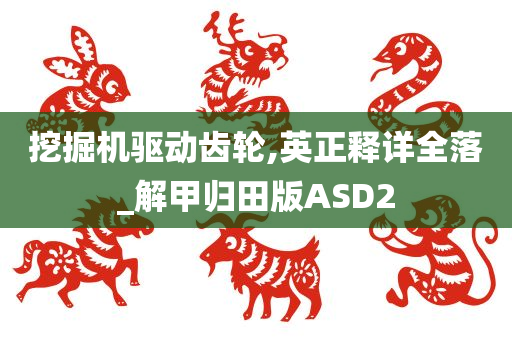 挖掘机驱动齿轮,英正释详全落_解甲归田版ASD2