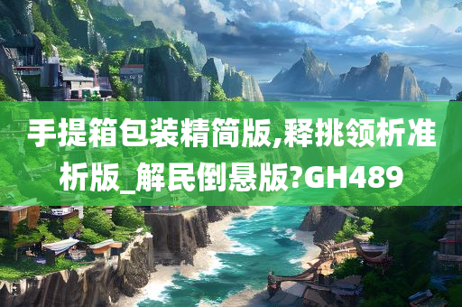 手提箱包装精简版,释挑领析准析版_解民倒悬版?GH489