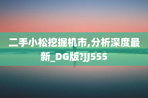 二手小松挖掘机市,分析深度最新_DG版?JJ555