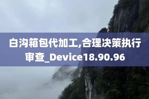 白沟箱包代加工,合理决策执行审查_Device18.90.96