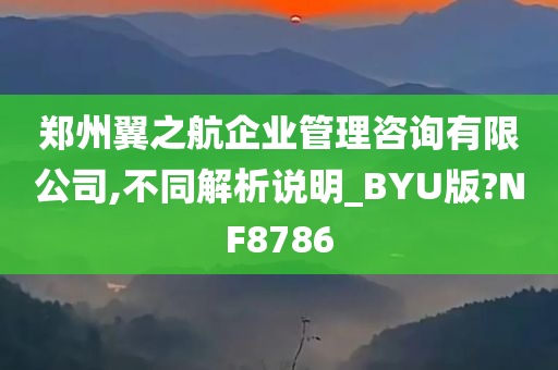 郑州翼之航企业管理咨询有限公司,不同解析说明_BYU版?NF8786