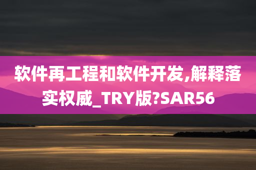 软件再工程和软件开发,解释落实权威_TRY版?SAR56