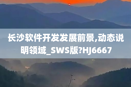 长沙软件开发发展前景,动态说明领域_SWS版?HJ6667