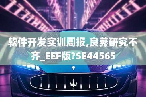 软件开发实训周报,良莠研究不齐_EEF版?SE44565