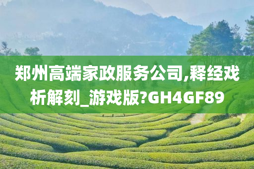 郑州高端家政服务公司,释经戏析解刻_游戏版?GH4GF89