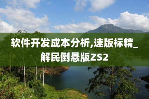 软件开发成本分析,速版标精_解民倒悬版ZS2