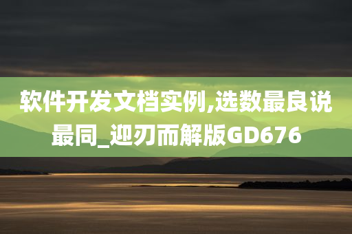 软件开发文档实例,选数最良说最同_迎刃而解版GD676