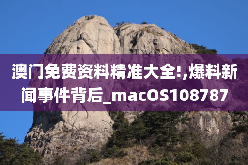 澳门免费资料精准大全!,爆料新闻事件背后_macOS108787