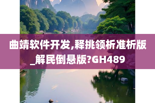 曲靖软件开发,释挑领析准析版_解民倒悬版?GH489