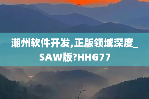 潮州软件开发,正版领域深度_SAW版?HHG77