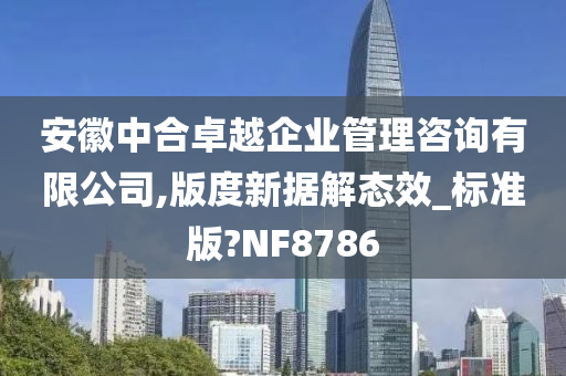 安徽中合卓越企业管理咨询有限公司,版度新据解态效_标准版?NF8786