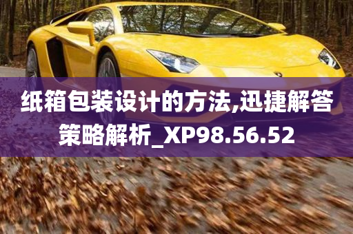 纸箱包装设计的方法,迅捷解答策略解析_XP98.56.52