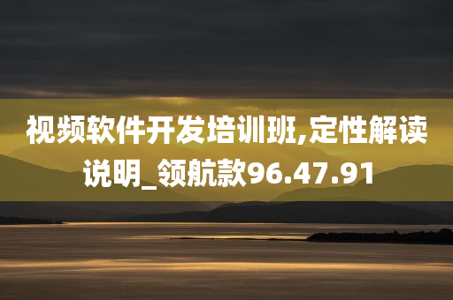 视频软件开发培训班,定性解读说明_领航款96.47.91