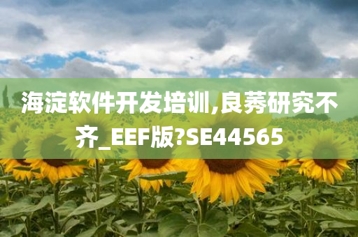 海淀软件开发培训,良莠研究不齐_EEF版?SE44565