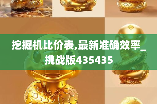 挖掘机比价表,最新准确效率_挑战版435435