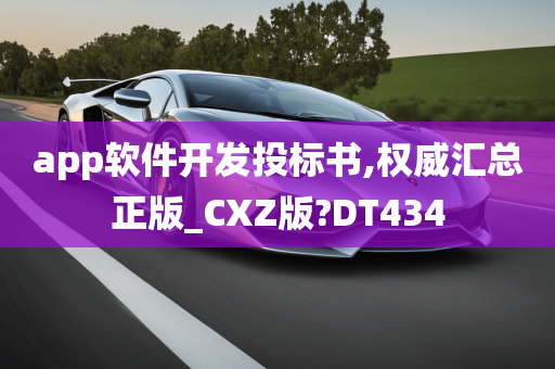 app软件开发投标书,权威汇总正版_CXZ版?DT434