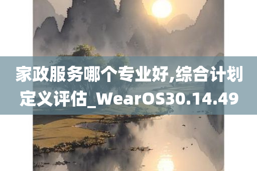 家政服务哪个专业好,综合计划定义评估_WearOS30.14.49