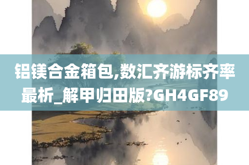 铝镁合金箱包,数汇齐游标齐率最析_解甲归田版?GH4GF89