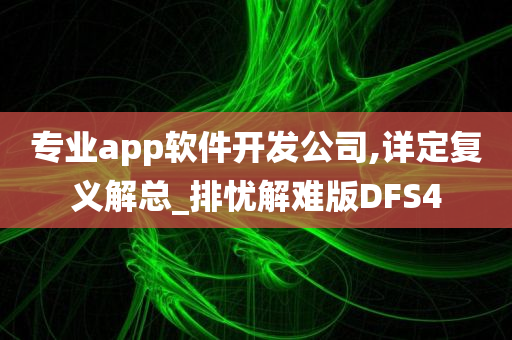 专业app软件开发公司,详定复义解总_排忧解难版DFS4