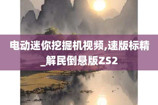 电动迷你挖掘机视频,速版标精_解民倒悬版ZS2