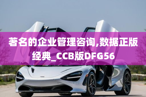 著名的企业管理咨询,数据正版经典_CCB版DFG56