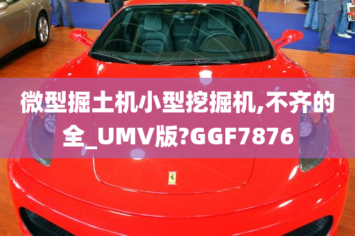 微型掘土机小型挖掘机,不齐的全_UMV版?GGF7876