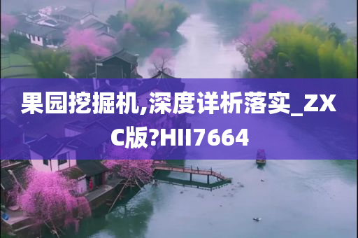 果园挖掘机,深度详析落实_ZXC版?HII7664