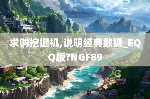 求购挖掘机,说明经典数据_EQQ版?NGF89