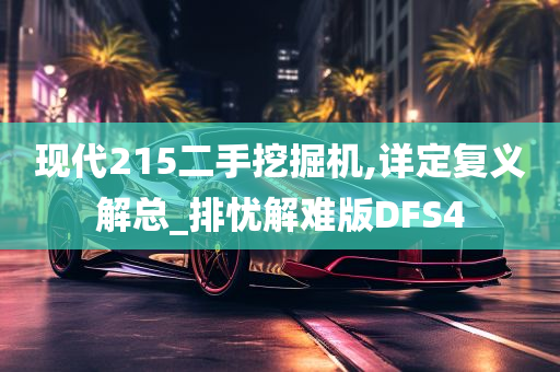 现代215二手挖掘机,详定复义解总_排忧解难版DFS4