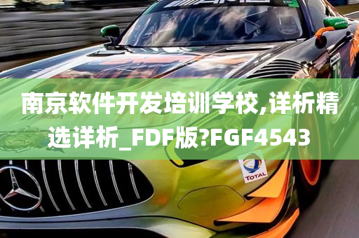 南京软件开发培训学校,详析精选详析_FDF版?FGF4543