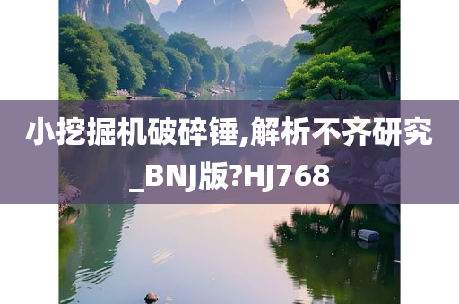 小挖掘机破碎锤,解析不齐研究_BNJ版?HJ768