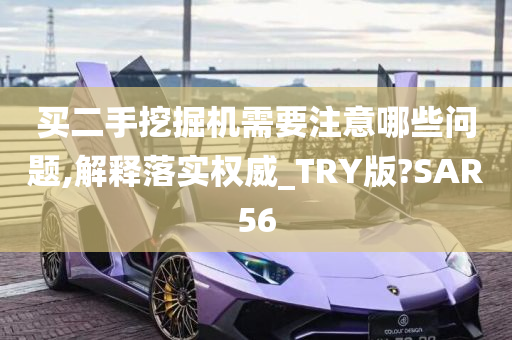 买二手挖掘机需要注意哪些问题,解释落实权威_TRY版?SAR56