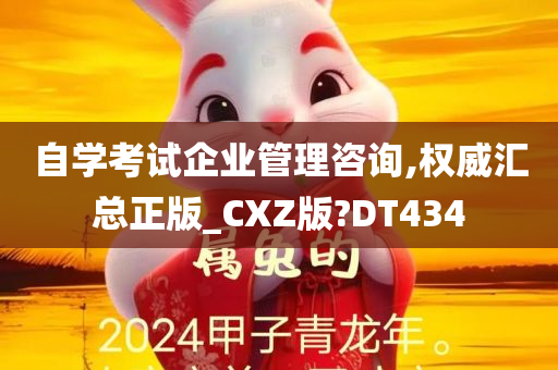 自学考试企业管理咨询,权威汇总正版_CXZ版?DT434