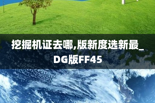 挖掘机证去哪,版新度选新最_DG版FF45