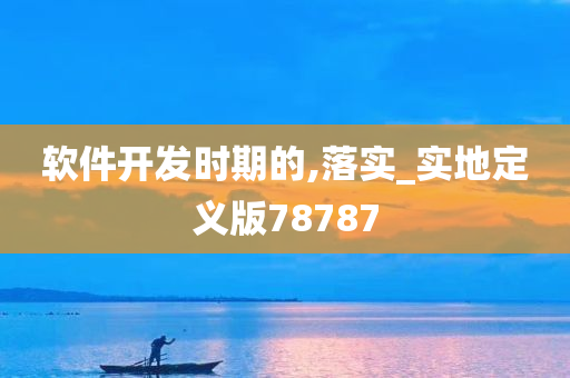 软件开发时期的,落实_实地定义版78787