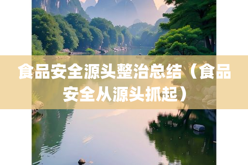 食品安全源头整治总结（食品安全从源头抓起）