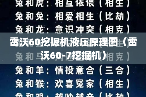 雷沃60挖掘机液压原理图（雷沃60-7挖掘机）