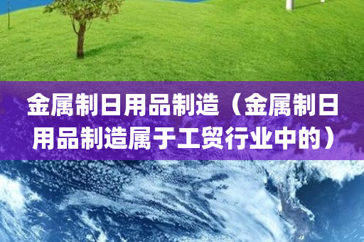 金属制日用品制造（金属制日用品制造属于工贸行业中的）