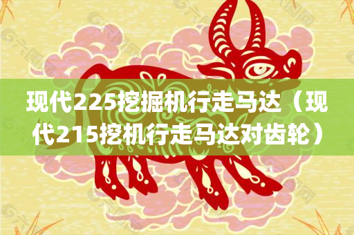 现代225挖掘机行走马达（现代215挖机行走马达对齿轮）