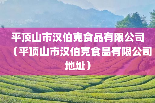 平顶山市汉伯克食品有限公司（平顶山市汉伯克食品有限公司地址）