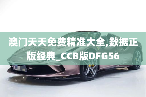 澳门天天免费精准大全,数据正版经典_CCB版DFG56