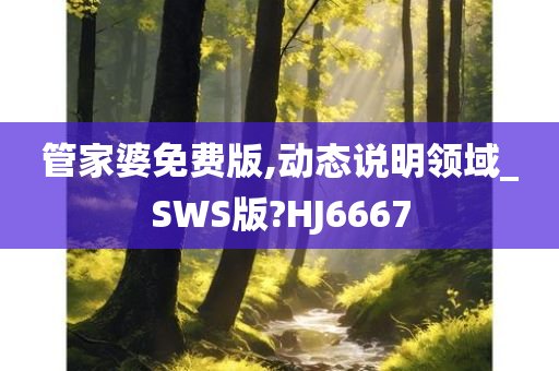 管家婆免费版,动态说明领域_SWS版?HJ6667