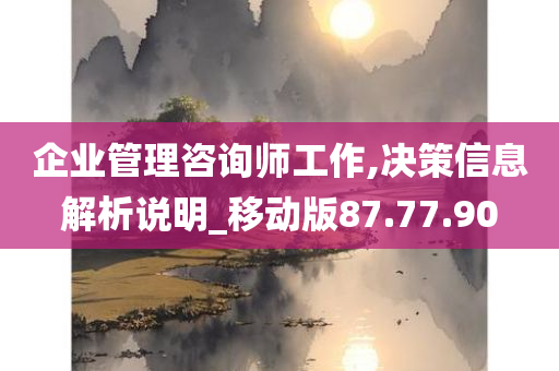 企业管理咨询师工作,决策信息解析说明_移动版87.77.90