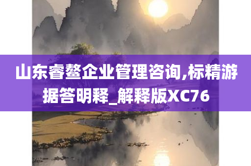 山东睿鳌企业管理咨询,标精游据答明释_解释版XC76