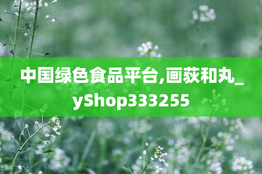 中国绿色食品平台,画荻和丸_yShop333255